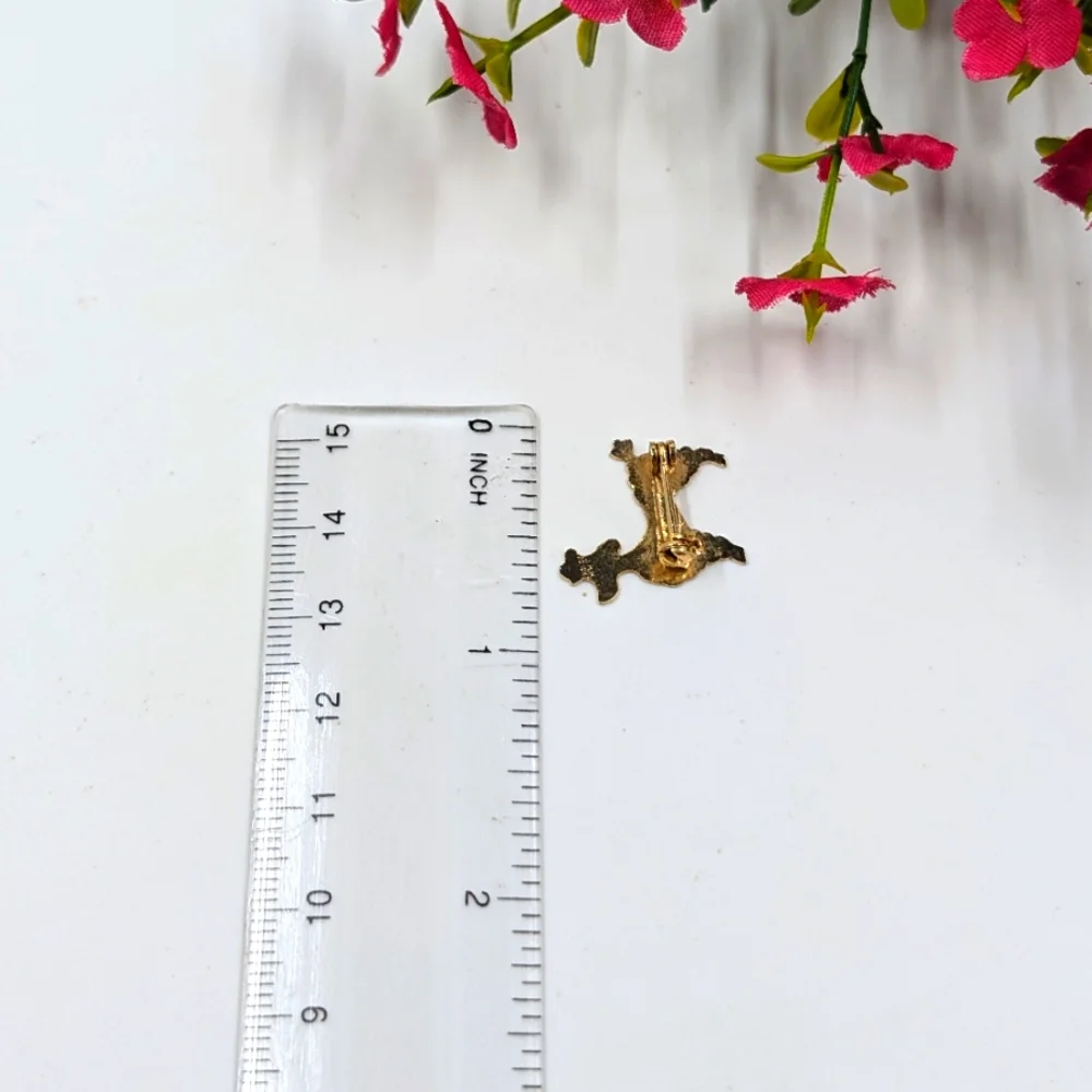 10K Yellow Gold Filled Signed Vintage Poodle Brooch - Picture 6 of 6